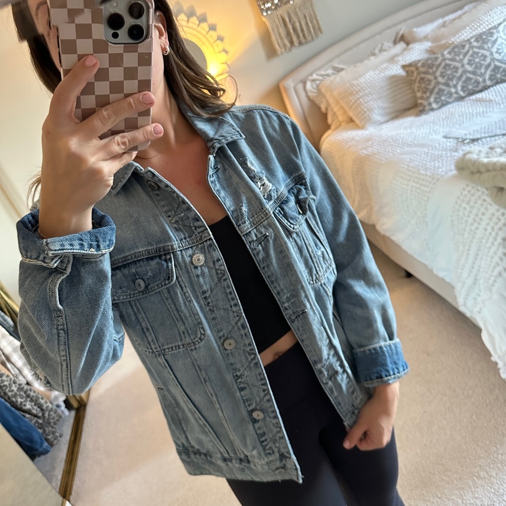 Abercrombie & Fitch Relaxed Trucker Denim Jacket, Size Medium